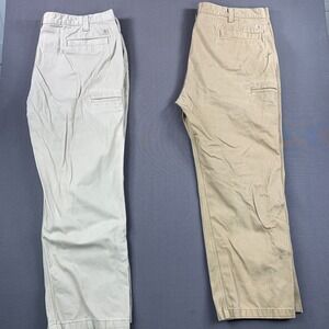 2 Lot Carhartt Pants Mens 44x30 Khaki‎ Beige Relaxed Fit 100095 Workwear Utility